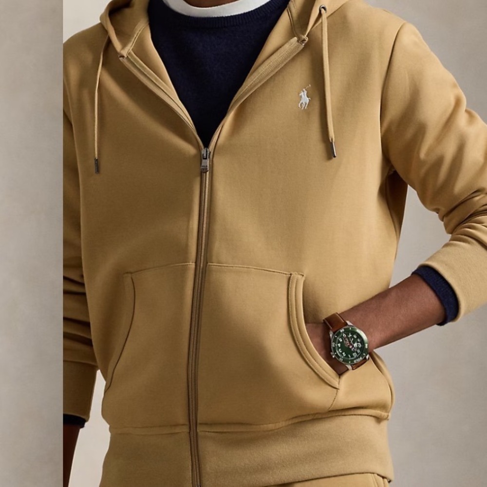 New Polo Ralph Lauren Mens Full Zip Double-Knit Full-Zip Hoodie Size 6XB